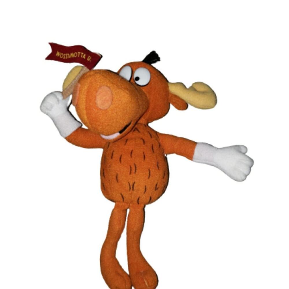 Stuffins Vintage 1999 Adventures Of Rocky & Bullwinkle J Moose 9" Plush